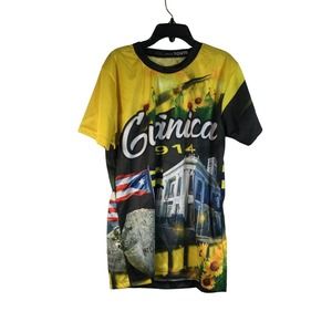 Tovis Puerto Rico Guanica 1914 Jersey Shirt, Men's Size M - Yellow/Multi